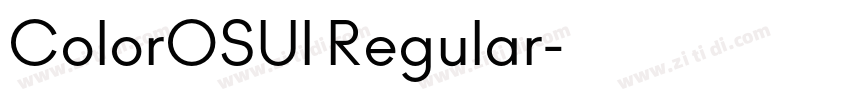 ColorOSUI Regular字体转换 ColorOSUI Regular字体转换